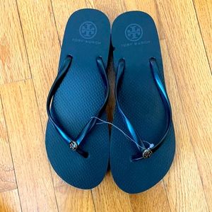 Tory Burch Flip Flops Wedge. Never worn.